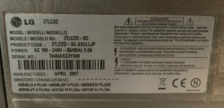 Televisión LG 37 pulgadas con resolución Full HD