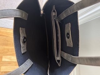 Bolso Tote Gris Oscuro