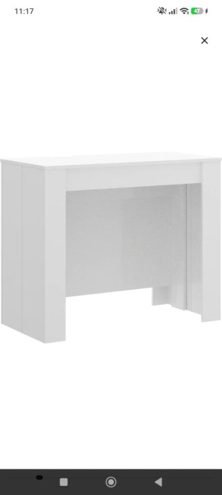 Mesa de comedor consola extensible blanca