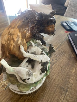 Escultura Hispania Jabalí Porcelana