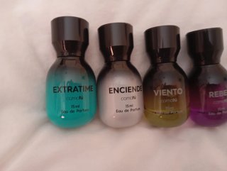 Set 4 Mini Colonias Comotú 15ml.sin estrenar