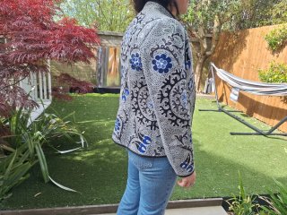 Chaqueta de lujo bordada Ruta de la Seda
