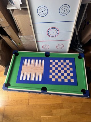 Mesa multijuegos futbolín y hockey billar