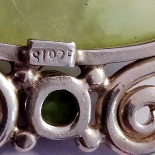 Colgante Plata Prehnita y Amatista