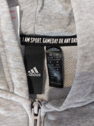 Felpa Adidas con cappuccio 11/12 anni