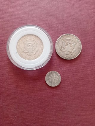 3 Monedas Plata USA Kennedy