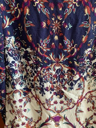 Vestido Massimo Dutti floral mangas largas