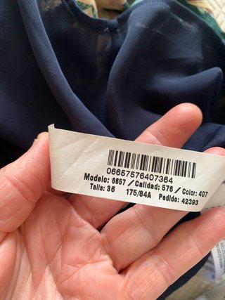 Vestido Massimo Dutti floral mangas largas
