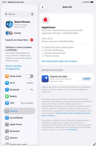iPad mini 64GB con AppleCare+ fino al 06/2026