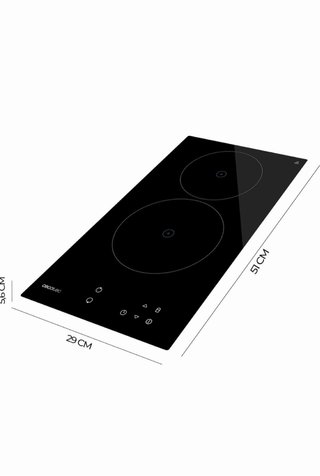 Placa Vitrocerámica Cecotec 2 Fuegos