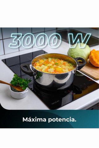 Placa Vitrocerámica Cecotec 2 Fuegos