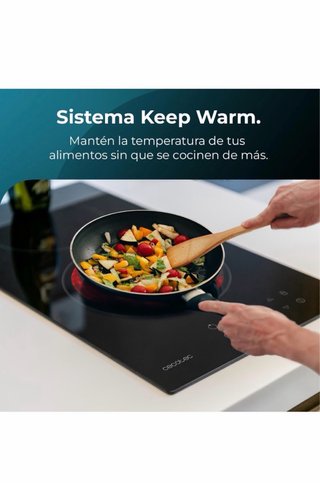 Placa Vitrocerámica Cecotec 2 Fuegos