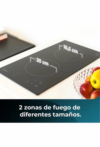 Placa Vitrocerámica Cecotec 2 Fuegos