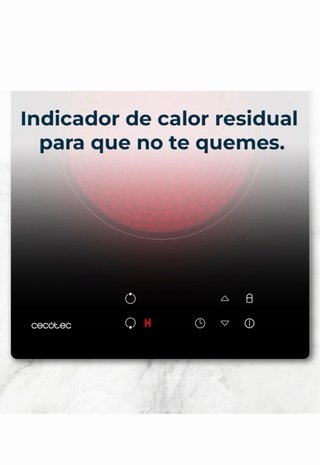 Placa Vitrocerámica Cecotec 2 Fuegos