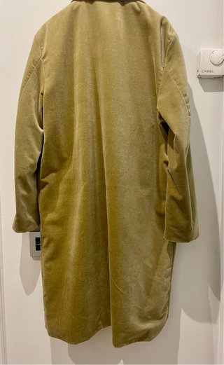 Abrigo Zara Terciopelo Verde Oliva