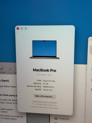 MacBook Pro 16 M1 Max 32GB | 1TB SSD | Garantía