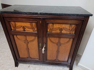 Trinchero madera noble y mármol