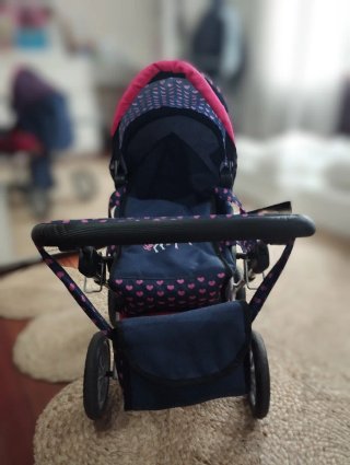 Carrito de muñecas de unicornio