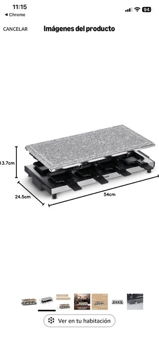 Raclette-Grill con piedra de asar natural Severin