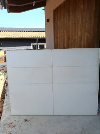 Cabecero de piel sintética blanco