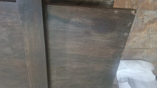 Mueble TV/Aparador Bajo Madera Oscura