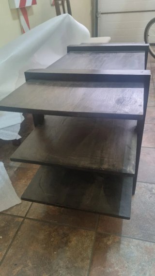 Mueble TV/Aparador Bajo Madera Oscura