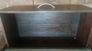 Mueble TV/Aparador Bajo Madera Oscura