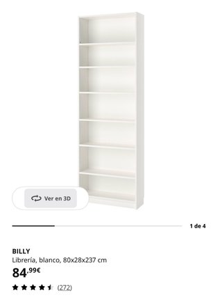 ESTANTERIAS BILLY IKEA BLANCAS x2