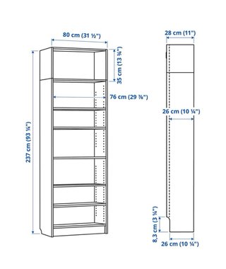 ESTANTERIAS BILLY IKEA BLANCAS x2