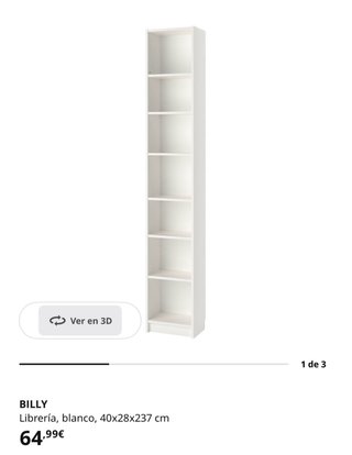 ESTANTERIAS BILLY IKEA BLANCAS x2