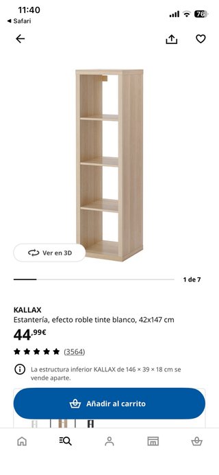 Estantería Kallax Ikea con puerta