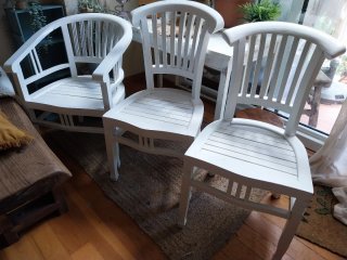 3 Sillas de Madera  de teca oferta