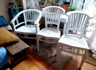 3 Sillas de Madera  de teca oferta