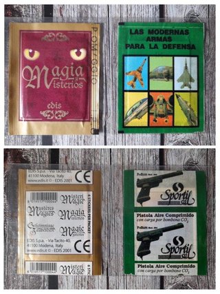 Lote sobres, cuentos y cromos