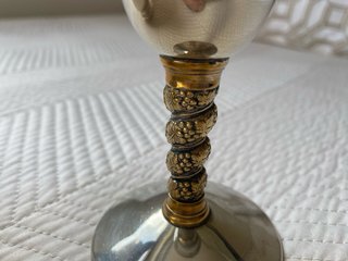 Azucarero, copa y cuenco de plata