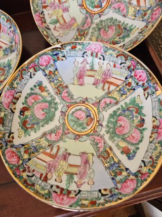 Juego 9 platos de porcelana china