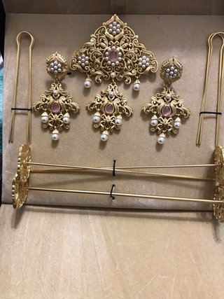 Aderezo Valenciana Oro y Rosa adulta