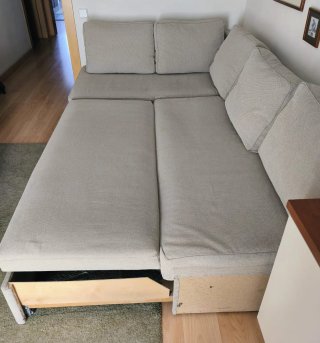 Sofá cama beige