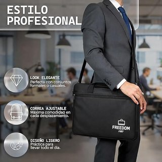 Bolso Portátil Freedom 15,6 Negro Impermeable Nuev