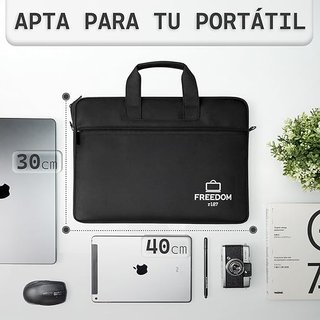 Bolso Portátil Freedom 15,6 Negro Impermeable Nuev