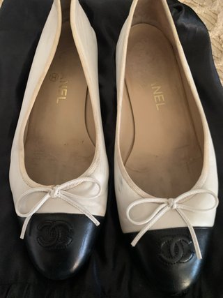 Chanel ballerine bianche e nere 39.5