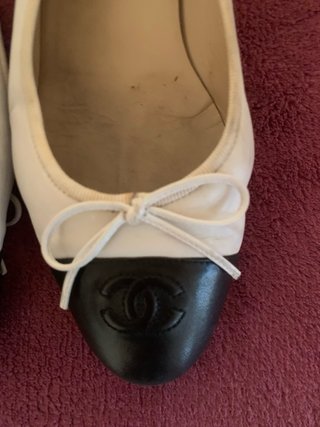 Chanel ballerine bianche e nere 39.5