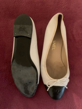 Chanel ballerine bianche e nere 39.5