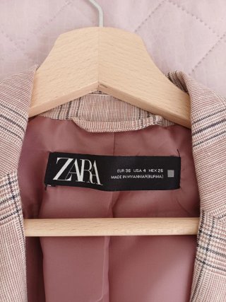 Blazer Zara Beige/Rosa Taglia 36