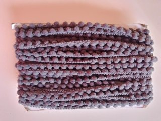 Cintas de madroños (pompones) - Negro y Gris