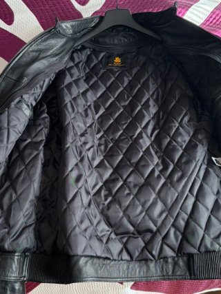 Cazadora Piel Negra Hombre Talla 3XL