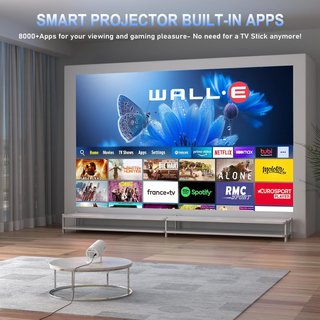 Mini Proyector 4K WiFi 6 Bluetooth Blanco - Nuevo