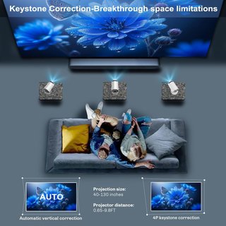 Mini Proyector 4K WiFi 6 Bluetooth Blanco - Nuevo