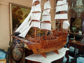 Maqueta barco madera detalles