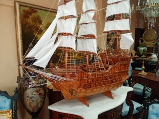 Maqueta barco madera detalles